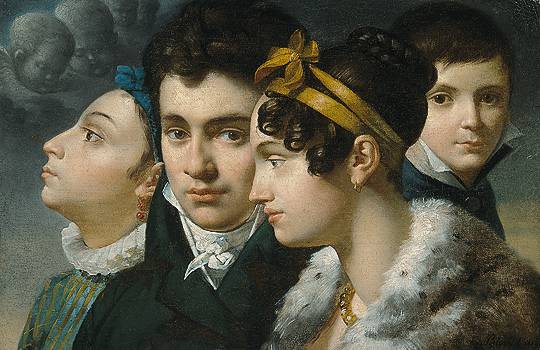 A Family Portrait ca. 1813   by Merry Joseph Blondel   1781-1853  Kunshalle Bremen